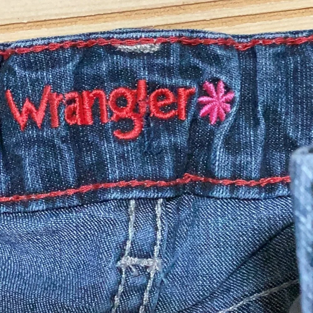 Wrangler Elastic Waist Snap Zipper Blue Jean Denim Unisex Jeans 4R‎